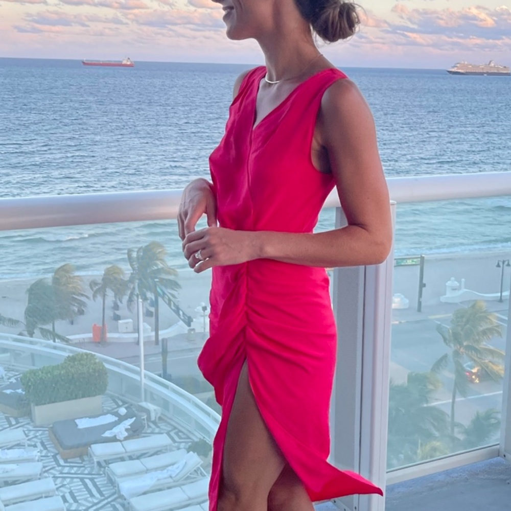 Amanda Uprichard red midi dress